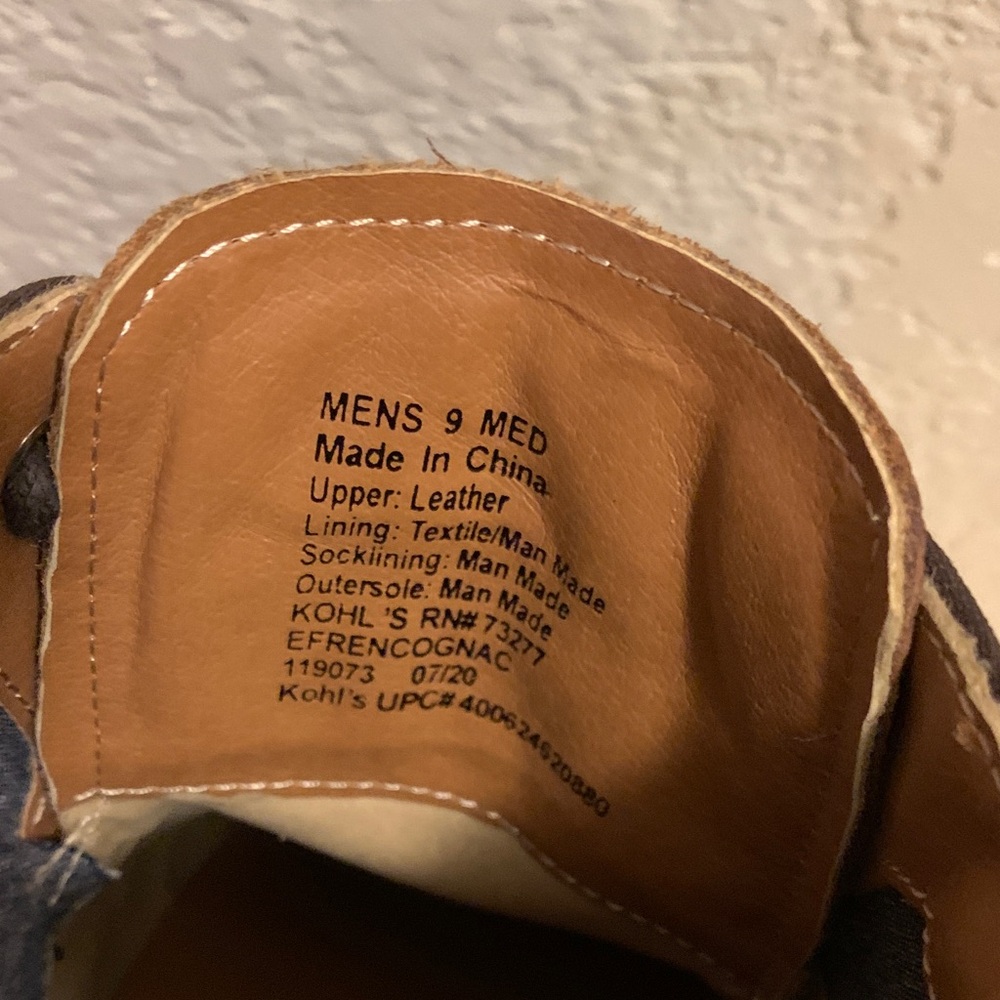 Sonoma  Goods For Life Men's Freer Oxford Shoes Cognac Brown Size 9M - Picture 6 of 8